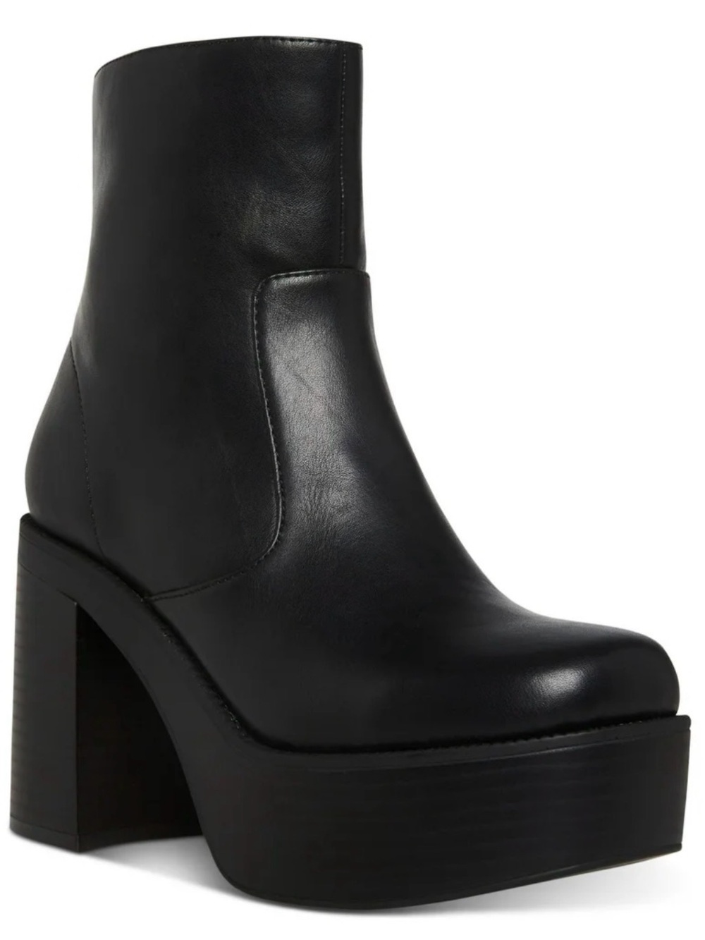Chunky vegan leather boot